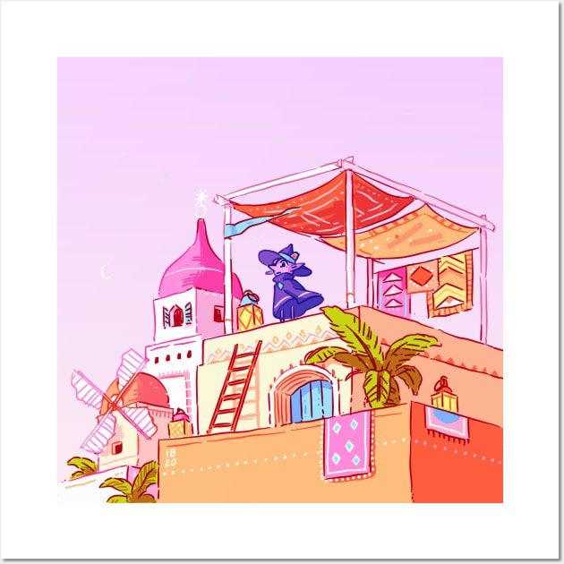 Village in a desert Wall Art by Freeminds